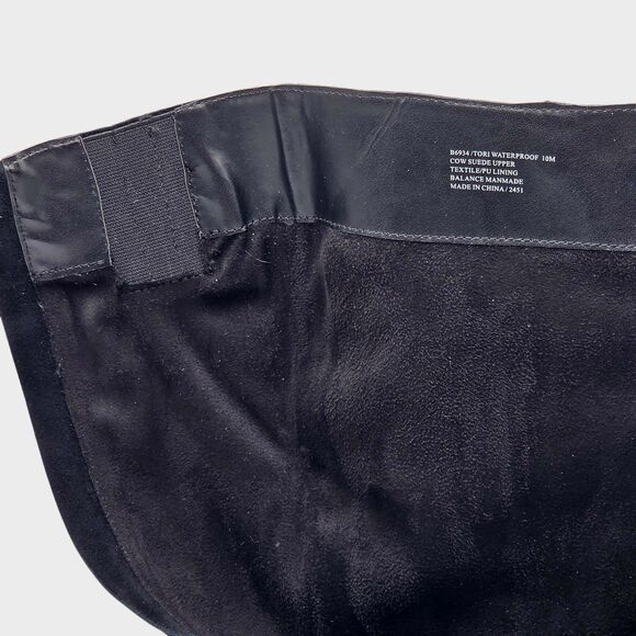 Aqua‎ College Women Tori Waterproof Black Suede Knee-High Boots 10M Side Zipper - Picture 15 of 16